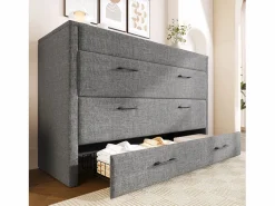 New Cama plegable 140 x 200 cm - 1 cajón - Compartimento de almacenamiento - Puertos USB y Type-C - (colchón no incluido) Cama Abatible
