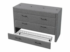New Cama plegable 140 x 200 cm - 1 cajón - Compartimento de almacenamiento - Puertos USB y Type-C - (colchón no incluido) Cama Abatible