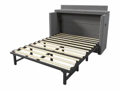 New Cama plegable 140 x 200 cm - 1 cajón - Compartimento de almacenamiento - Puertos USB y Type-C - (colchón no incluido) Cama Abatible
