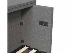New Cama plegable 140 x 200 cm - 1 cajón - Compartimento de almacenamiento - Puertos USB y Type-C - (colchón no incluido) Cama Abatible