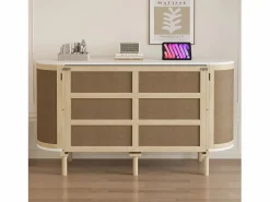 Best Cama plegable infantil - 140 x 200 cm - con compartimentos de almacenaje - diseño de ratán y madera - color natural Cama Abatible