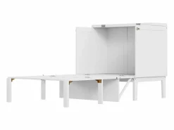 Cama plegable vertical 90 x 200 cm con somier, madera contrachapada + MDF, (sin colchón) Cama Abatible