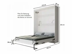 Abiks Möbel Cama plegable vertical para el hogar 160x200 (+)