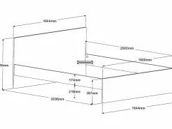 Best Cama puente 160 x 200 cm con almacenamiento y LEDs beige y natural + somier + colchón - DOMELITO Cama Con Almacenaje|Cama Adulto