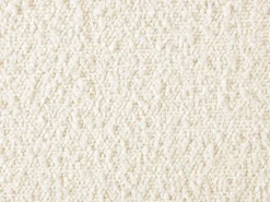 Cama queen size con almacenaje, mesitas de noche de tela bouclé blanca y colchón - ESTERIA by Cama Con Canapé