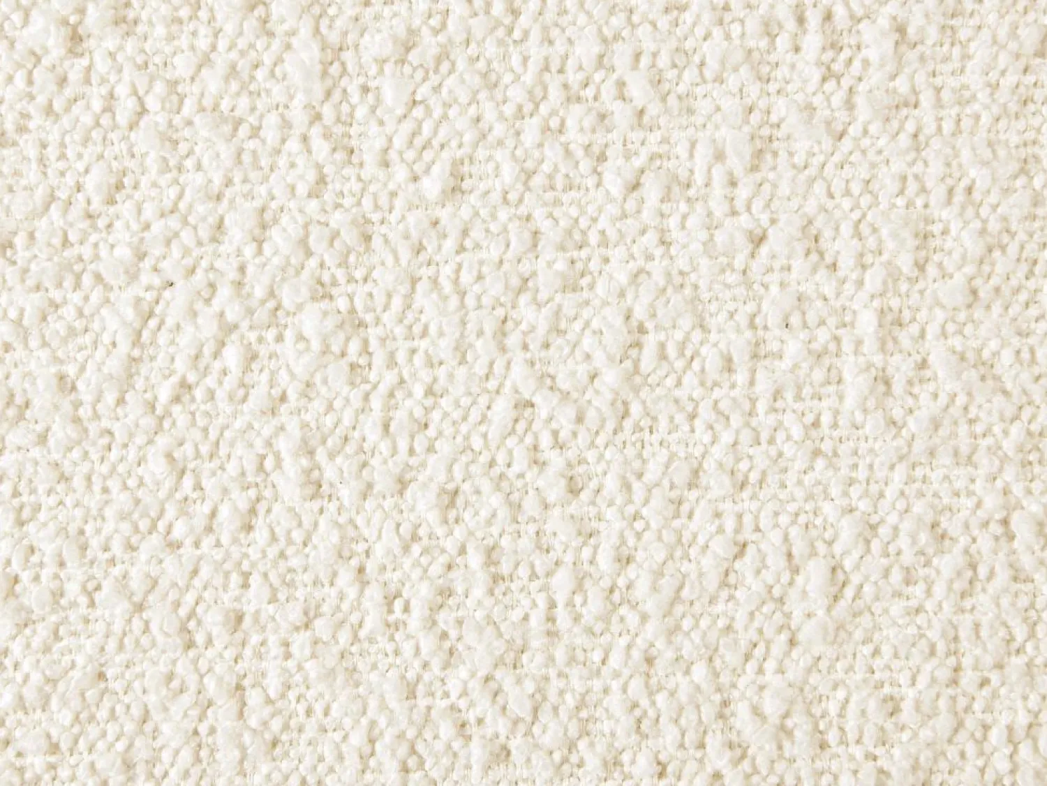 Cama queen size con almacenaje, mesitas de noche de tela bouclé blanca y colchón - ESTERIA by Cama Con Canapé