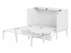 Sale ModernLuxe Cama retráctil de madera 140x200 cm - con somier - Blanco