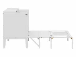 Hot Cama retráctil 90x200 cm, con somier, cama plegable abatible, dimensiones después del plegado: 70x90cm, sin colchón, madera, Cama Abatible