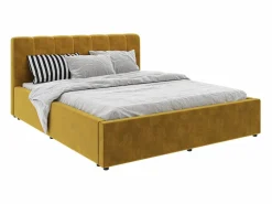 New Cama tapizada Almo haaus, 200 x 160 cm, Ocre Mostaza