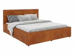 Cama tapizada Fargo haaus, 200 x 160 cm, Cobre