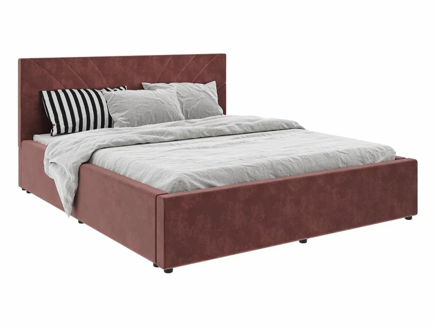 Cama tapizada Fargo haaus, 200 x 160 cm, Morado