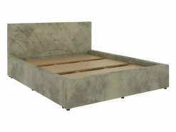 Cama tapizada Fargo haaus, 200 x 160 cm, Caqui