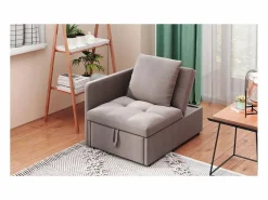 Sale Cama tapizada, sofá cama, sofá multifuncional 3 en 1 de lino, ajustable Sillón Cama