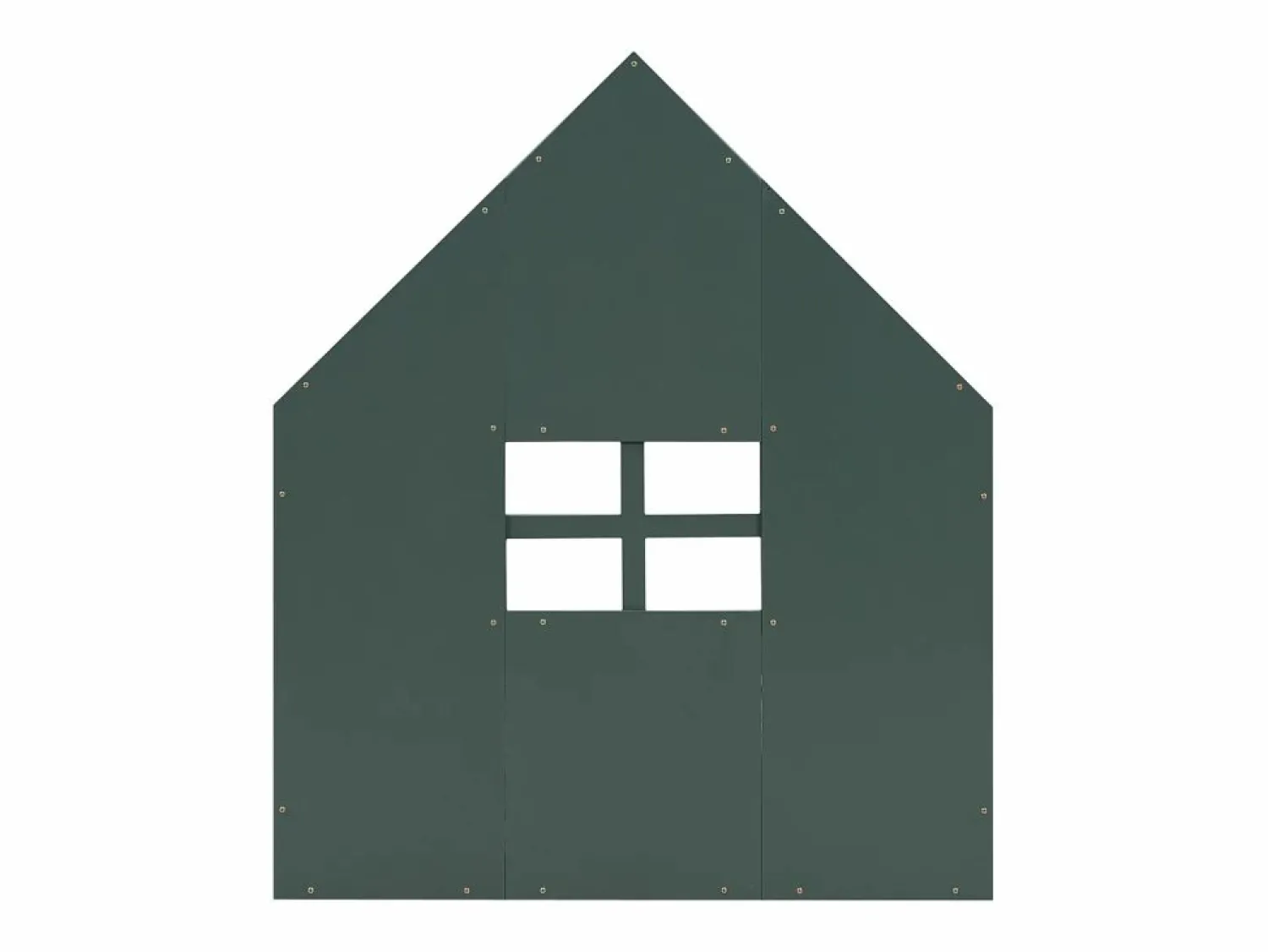 OKWISH Cama tipo cabaña de 90x200 cm, cama infantil con barandillas y somier de listones de madera - pino - (sin colchón)