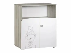 Discount Cama trío de madera blanca, cómoda y armario Mueble De Bebé