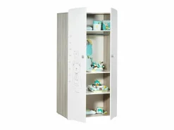 Discount Cama trío de madera blanca, cómoda y armario Mueble De Bebé