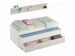 Outlet Cama y estante aglomerado sin somieres y colchones 65x199x96cm Cama Diván
