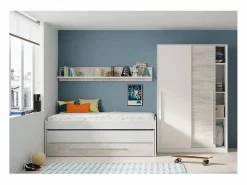 Outlet Cama y estante aglomerado sin somieres y colchones 65x199x96cm Cama Diván