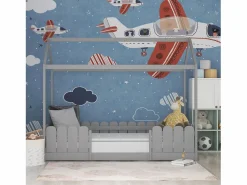 New Cama-cabina para niños - 90 x 200 cm - madera maciza - barrera y somier - Cama Montessori