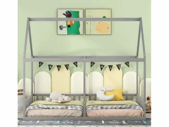 Online Camarote para 2 niños 90x200cm - camas planas modelos casa camas 2 plazas 2 en 1 - Cama Montessori
