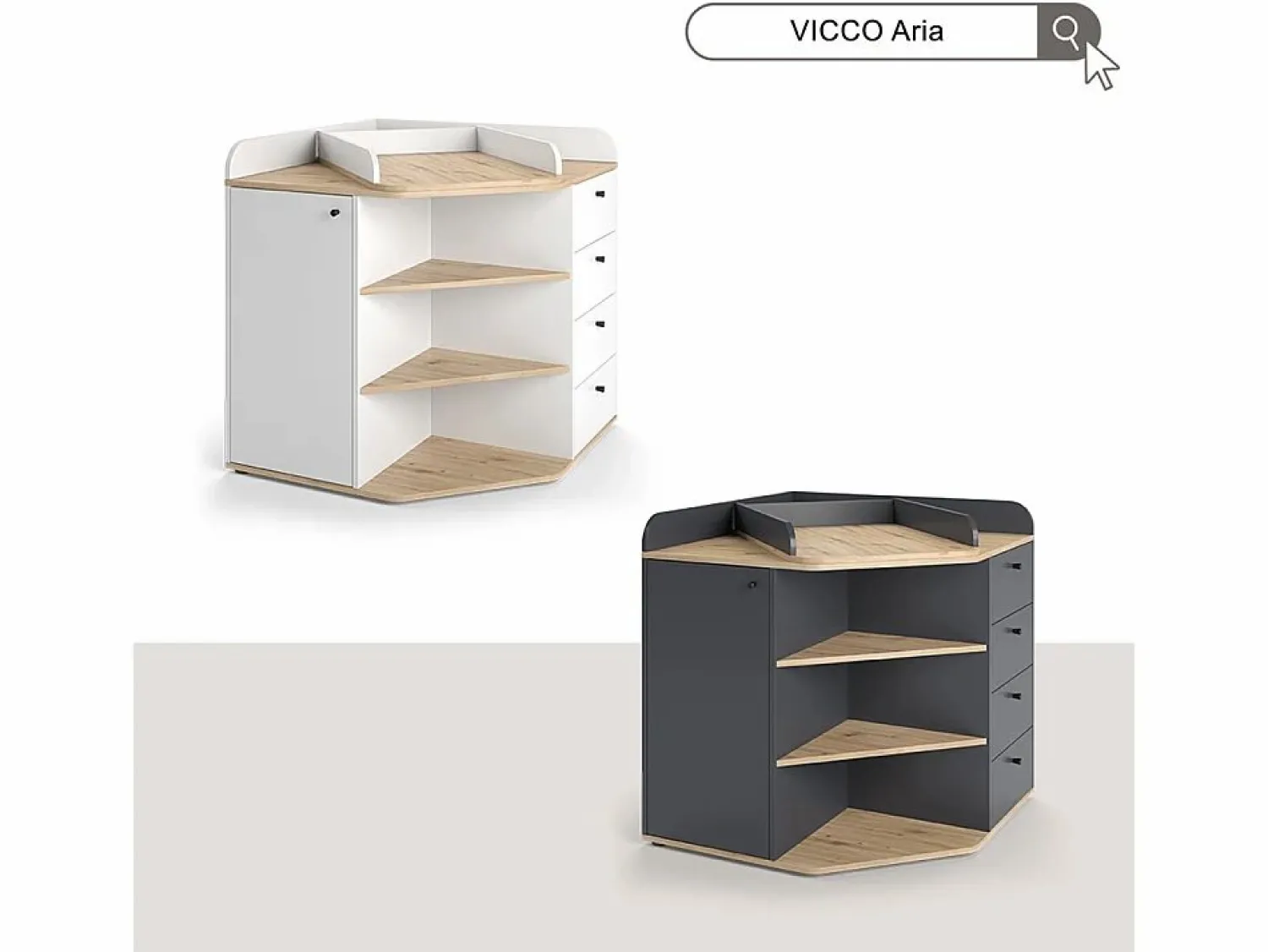 Online Vicco Cambiador antracita/artisan 85x85x90 aria Gris antracita