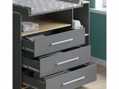 Vicco Cambiador antracita/roble dorado 113x53.1x93 oskar