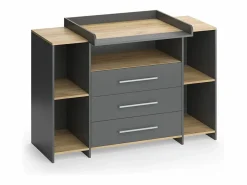 Sale Vicco Cambiador antracita/roble dorado 143.2x53.1x93 oskar Gris antracita
