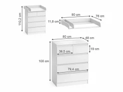 Vicco Cambiador 80x76x110.2 emma