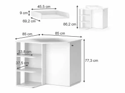 Best Cambiador 85x85x77.3 kristian Mueble De Bebé