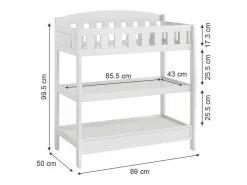 Clearance Vicco Cambiador 89x50x99.5 nesty Blanco