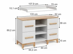 Discount Cambiador /artesano 133x70x98 malia Mueble De Bebé