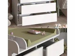 Best Cambiador / alto brillo 80x76x110.2 emma Mueble De Bebé