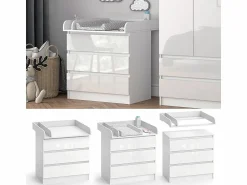 New Vicco Cambiador / alto brillo 80x76x87 emma Blanco
