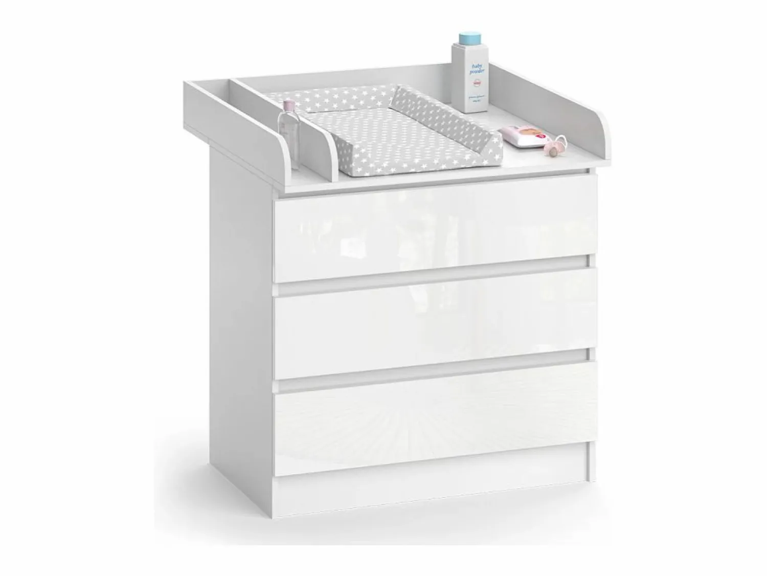New Vicco Cambiador / alto brillo 80x76x87 emma Blanco