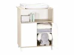 Discount Cambiador de madera para bebés Beige