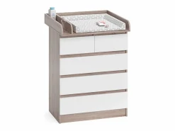 Cambiador sonoma/blanco 80x76x110.2 emma Mueble De Bebé