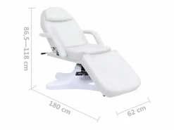 Outlet Helloshop26 Camilla de masaje camilla de belleza camilla de masaje camilla cosmética terapia estética tatuaje 180 cm 02_0001803 Blanco