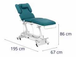 Clearance Helloshop26 Camilla de masaje de 3 motores 250 kg turquesa 14_0007754 Multicolor