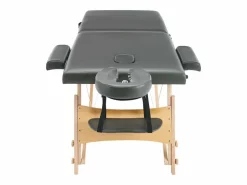 Discount Helloshop26 Camilla de masaje de 2 zonas estructura de madera 186 x 68 cm gris antracita 02_0001800 Marru00f3n