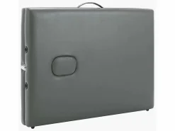Discount Helloshop26 Camilla de masaje de 2 zonas estructura de madera 186 x 68 cm gris antracita 02_0001800 Marru00f3n