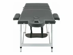 Sale Camilla de masaje de 3 zonas estructura de aluminio banco de masaje reposacabezas reposabrazos ajustable cama de masaje plegable portátil antracita 02_0001798 Camilla De Masaje