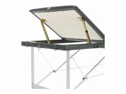 Sale Camilla de masaje de 3 zonas estructura de aluminio banco de masaje reposacabezas reposabrazos ajustable cama de masaje plegable portátil antracita 02_0001798 Camilla De Masaje
