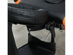 Outlet Camilla de masaje plegable negro y naranja 185x60x82 cm Camilla De Masaje