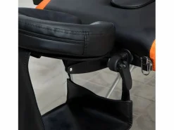 Outlet Camilla de masaje plegable negro y naranja 185x60x82 cm Camilla De Masaje