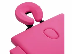 Helloshop26 Camilla de masaje plegable de 2 secciones acero inoxidable rosa 02_0001809