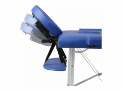 Outlet Camilla de masaje plegable de 2 zonas con estructura de acero inoxidable azul 02_0001879 Camilla De Masaje