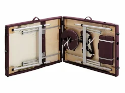 Outlet Camilla de masaje plegable camilla de masaje banco sofá portátil terapia cosmética profesional Shiatsu Reiki 3 zonas aluminio morado 02_0001829 Camilla De Masaje