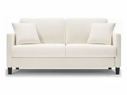 DripeX Canapé 2 plazas en Tejido de felpa teddy con 2 Almohadas - - 148 x 89 x 79cm