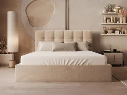 Vente-unique Canapé abatible 160 x 200 cm de terciopelo color - MIRDAL