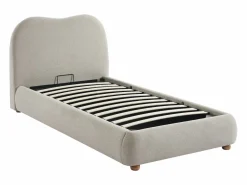 Hot Vente-unique Canapé abatible 90 x 190 cm de tela color - VANARI Beige